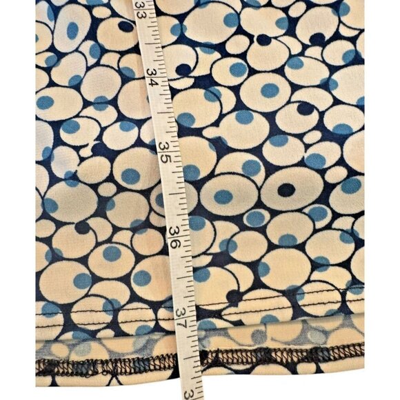 Max Studio MSSP‎ Wrap Dress Long Sleeve Jersey Med V Neck Ruch Waist Blue White - Picture 10 of 12